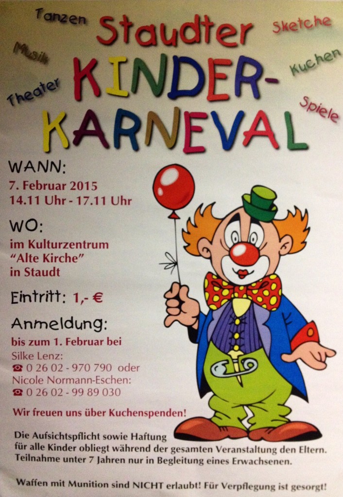 Kinder-Karneval Staudt 2015